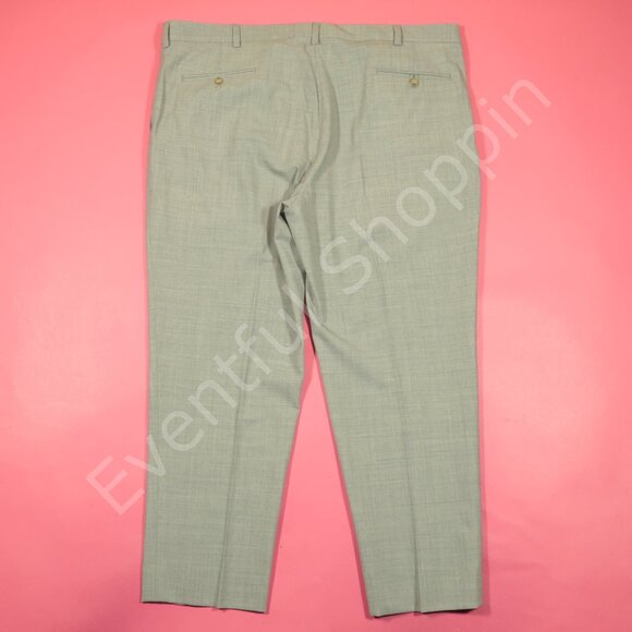Polo Golf Ralph Lauren Stretch Wool Flat Front Plaid Dress Pants in Gray Size 42 - Picture 3 of 7